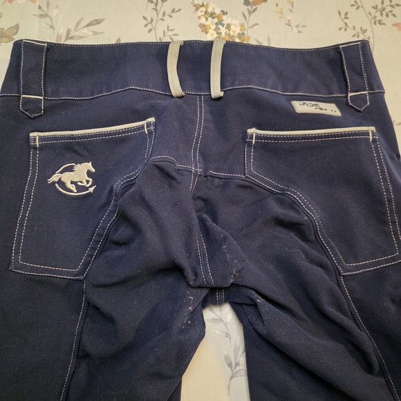 Piper by SmartPak Navy Riding Breeches 28R Knee Patch Equestrian Pants Schooling - Picture 6 of 8